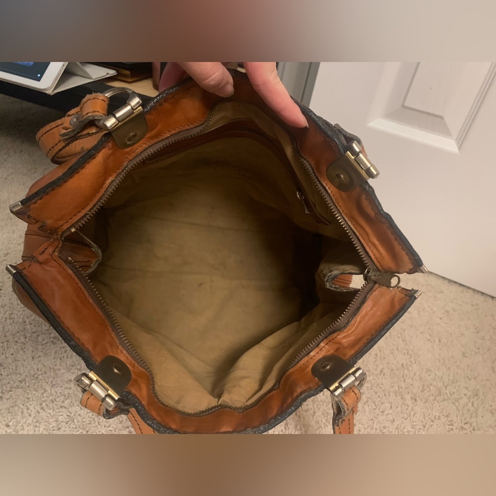 (Donated) Vintage Leather Tote Bag - Picture 12 of 14